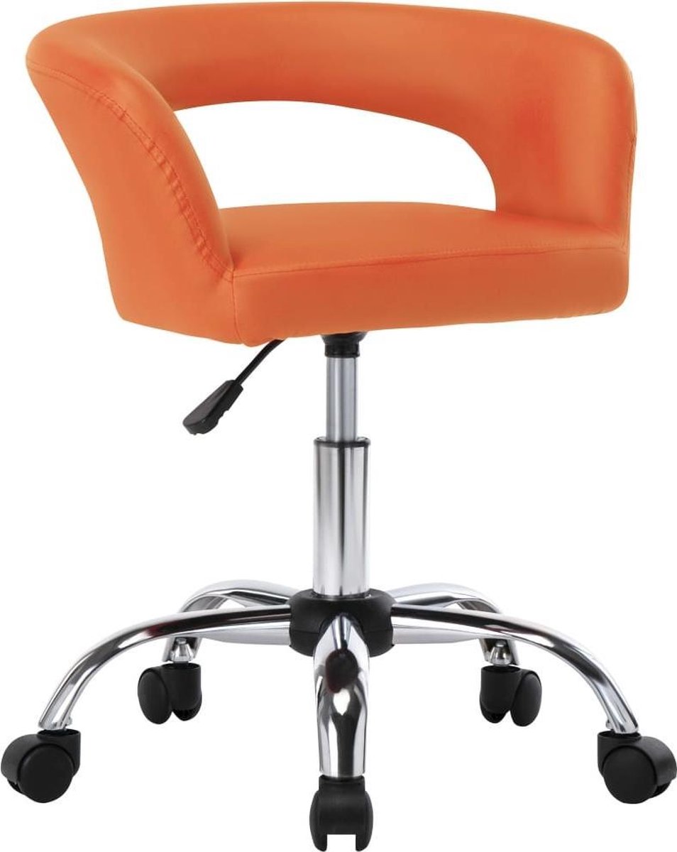 Vidaxl Eetkamerstoelen 2 St Kunstleer - Oranje
