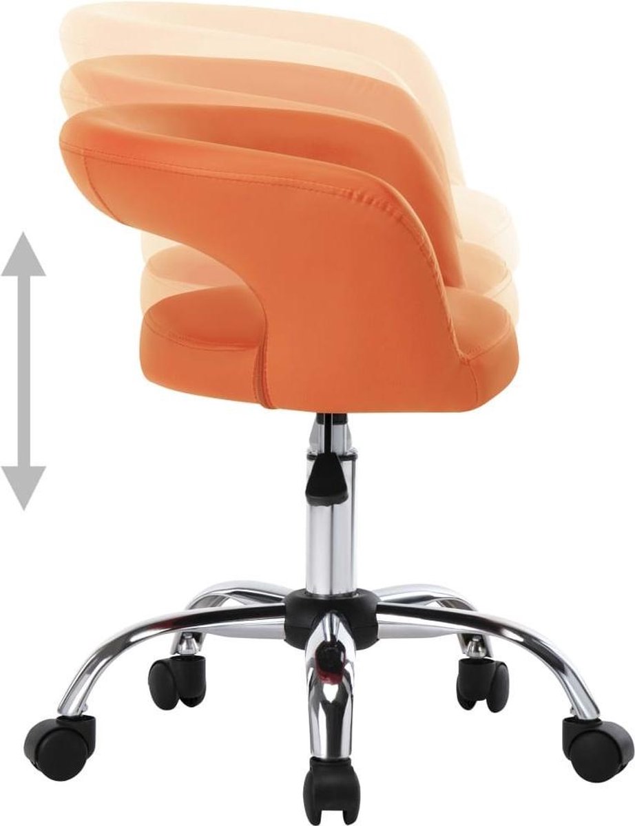 Vidaxl Eetkamerstoelen 2 St Kunstleer - Oranje