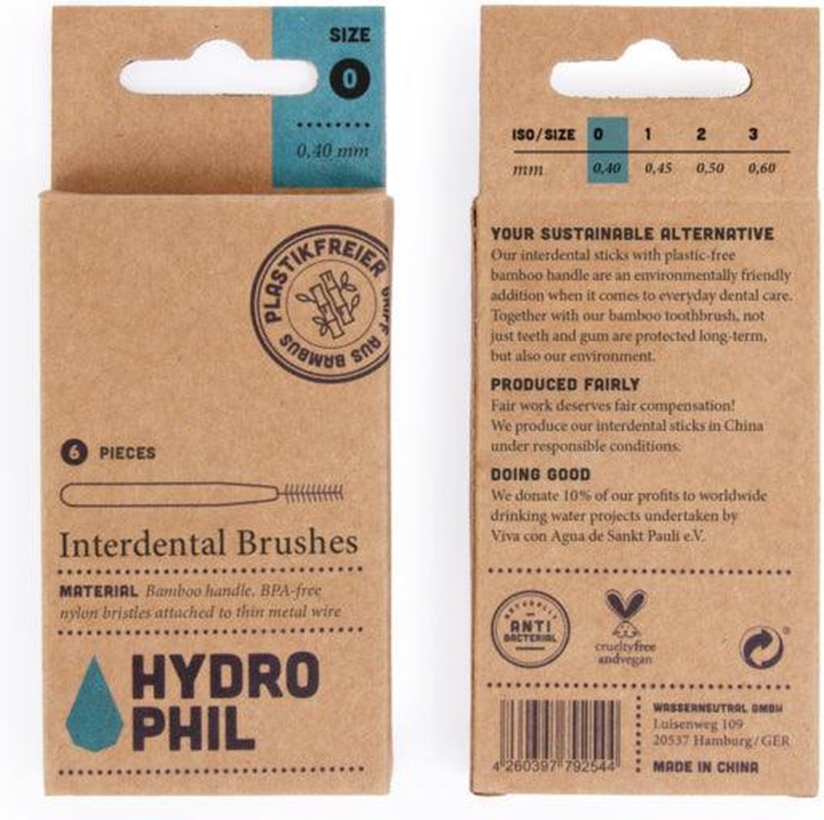 Hydrophil Bamboe Ragers Size 0 6ST