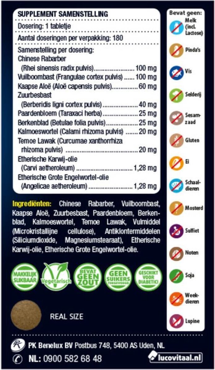 Lucovitaal Stoelgang Sennavrij Tabletten