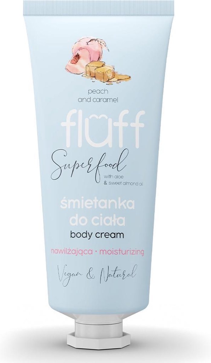 FLUFF Body Cream Moisturizing - Peach & Caramel 150ml.