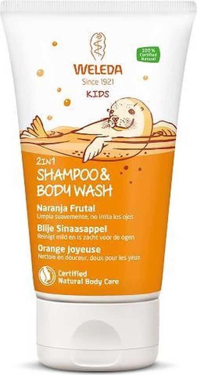 Weleda Kids Body Wash And Shampoo Sinaasappel 150ml