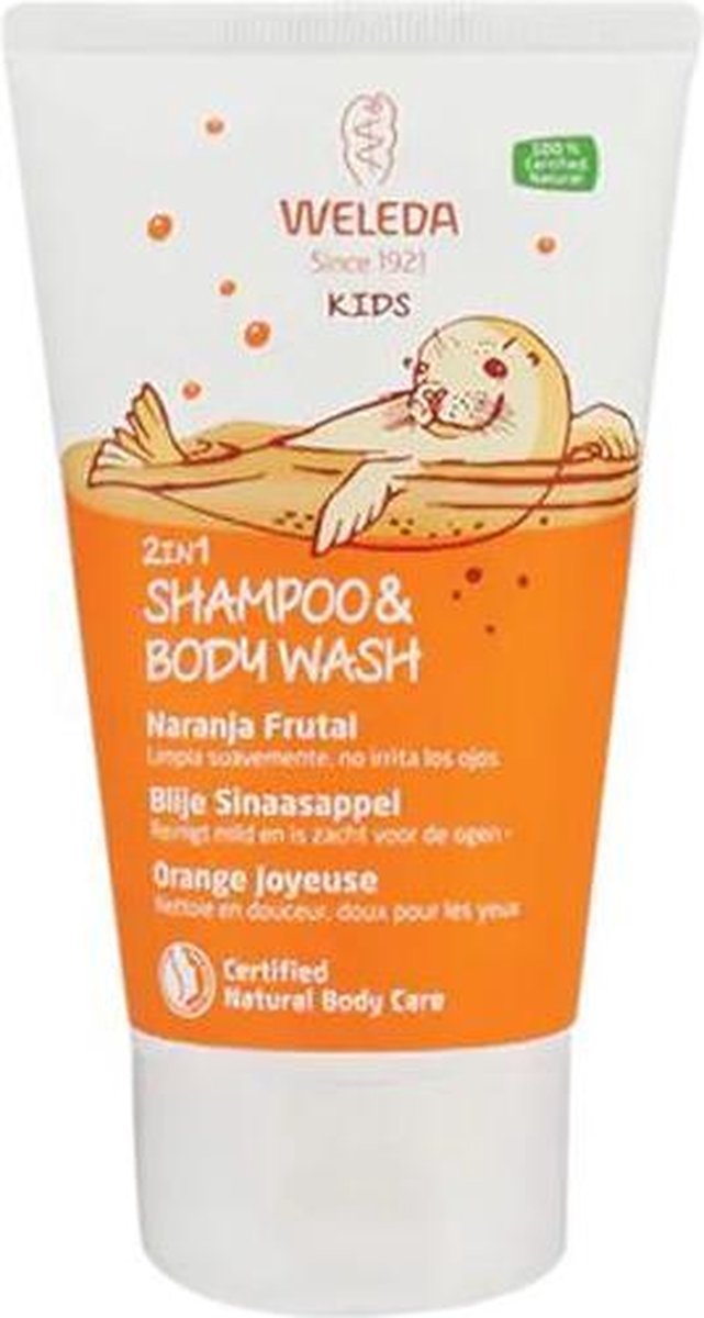 Weleda Kids Body Wash And Shampoo Sinaasappel 150ml