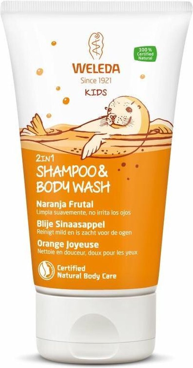 Weleda Kids Body Wash And Shampoo Sinaasappel 150ml