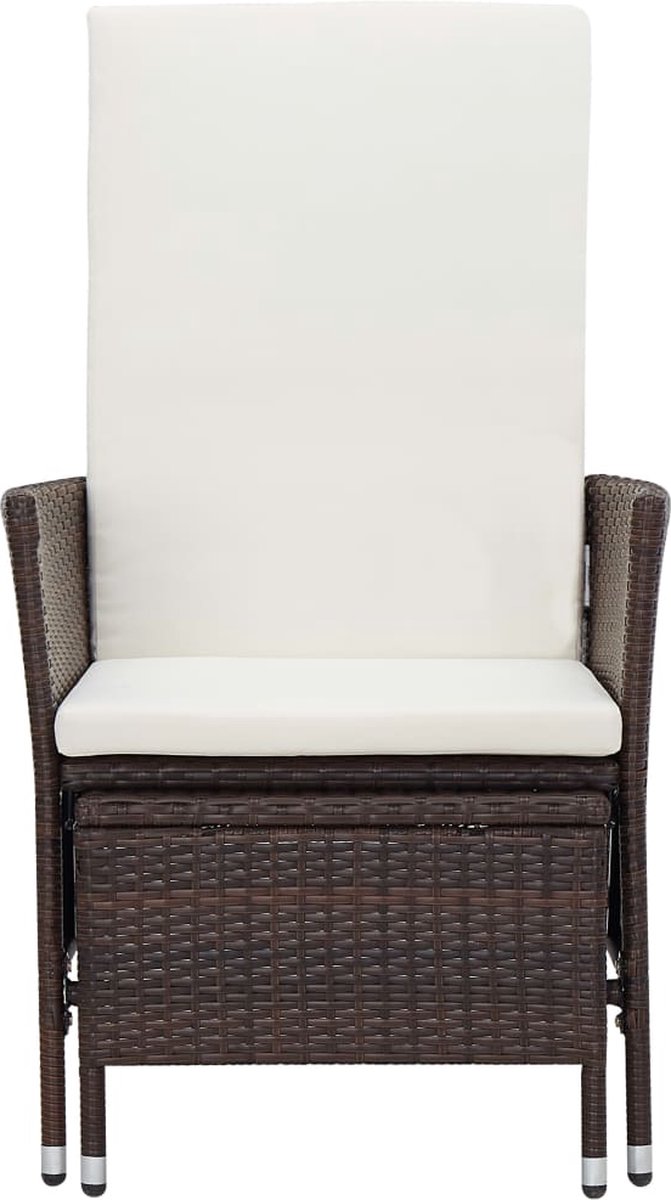 Vidaxl 3-delige Loungeset Met Kussens Poly Rattan - Bruin