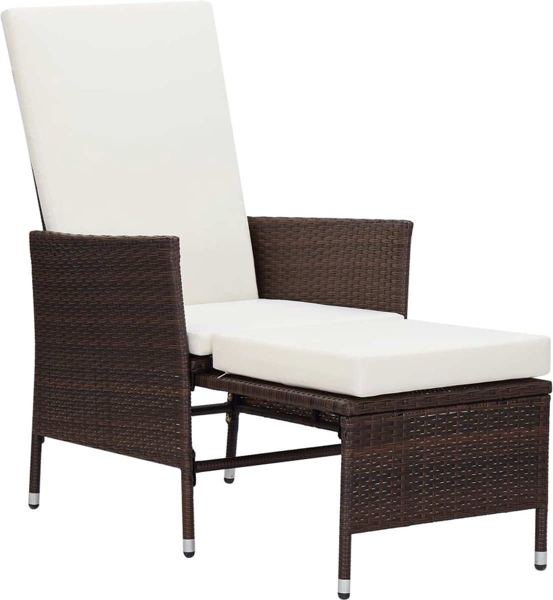 Vidaxl 3-delige Loungeset Met Kussens Poly Rattan - Bruin