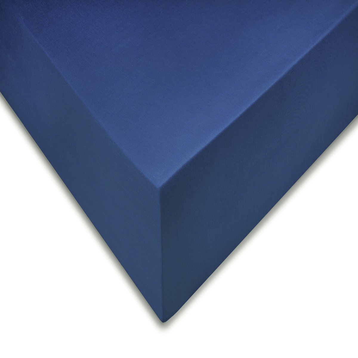 Zo Home Satinado Hoeslaken Katoen Satijn 35cm Hoekhoogte - Navy Blue 90x210-220cm - Blauw