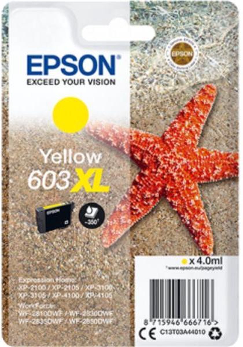 Epson 603XL Cartridge - Geel
