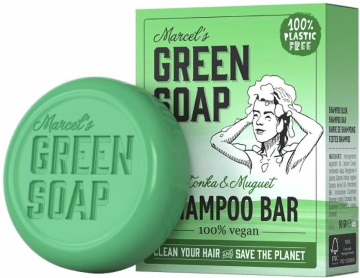 Marcels Green Soap Marcel Green Soap Shampoo Bar Tonka en Muguet 90gram