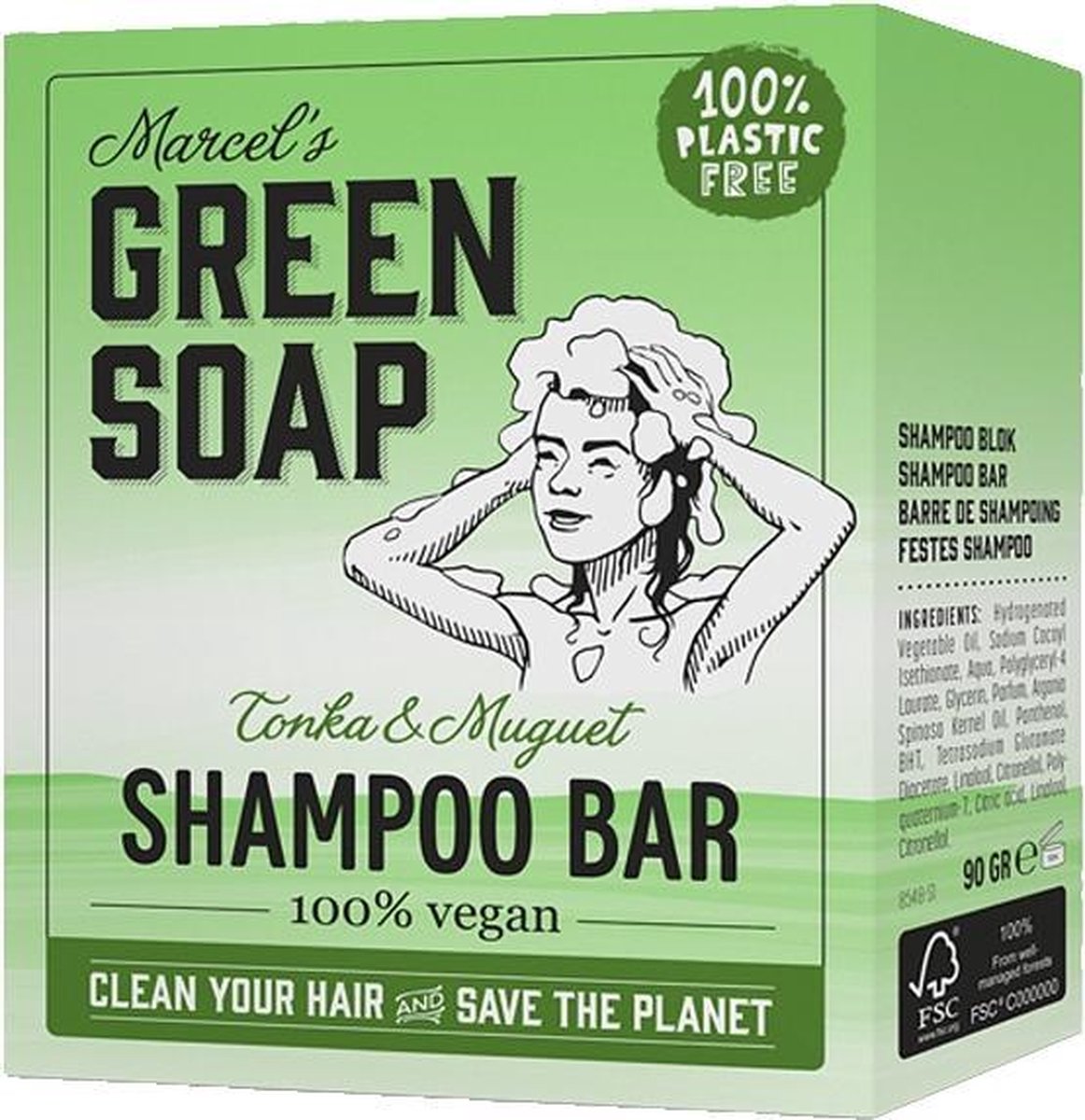 Marcels Green Soap Marcel Green Soap Shampoo Bar Tonka en Muguet 90gram