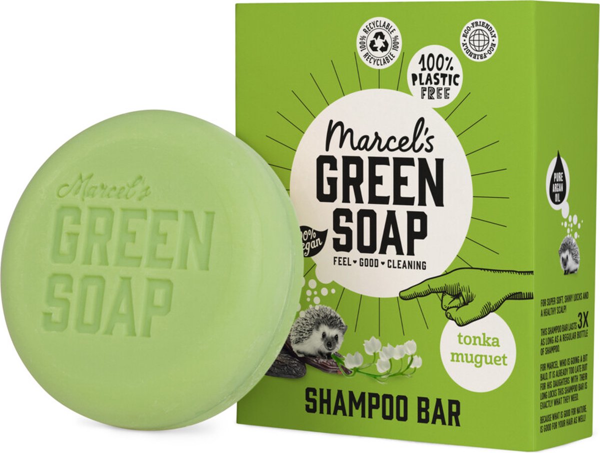 Marcels Green Soap Marcel Green Soap Shampoo Bar Tonka en Muguet 90gram