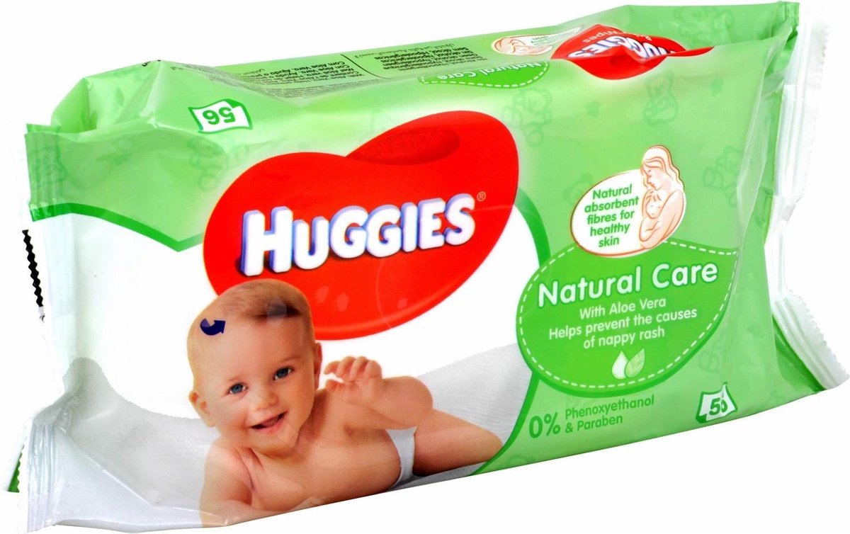 Huggies Babydoekjes Natural Care- 56 Stuks 56stuks