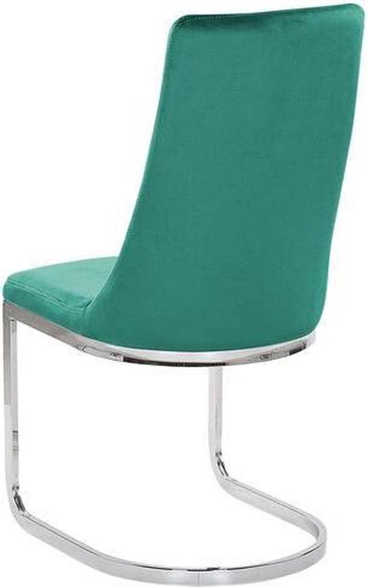 Beliani Altoona Eetkamerstoel Set Van 2 Fluweel 58 X 46 Cm - Groen