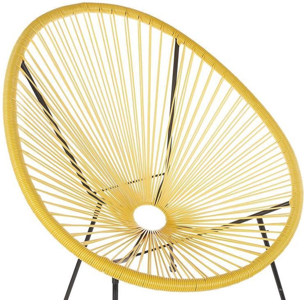 Beliani Acapulco Ii Balkonset Pe Rotan 70 X 70 Cm - Geel