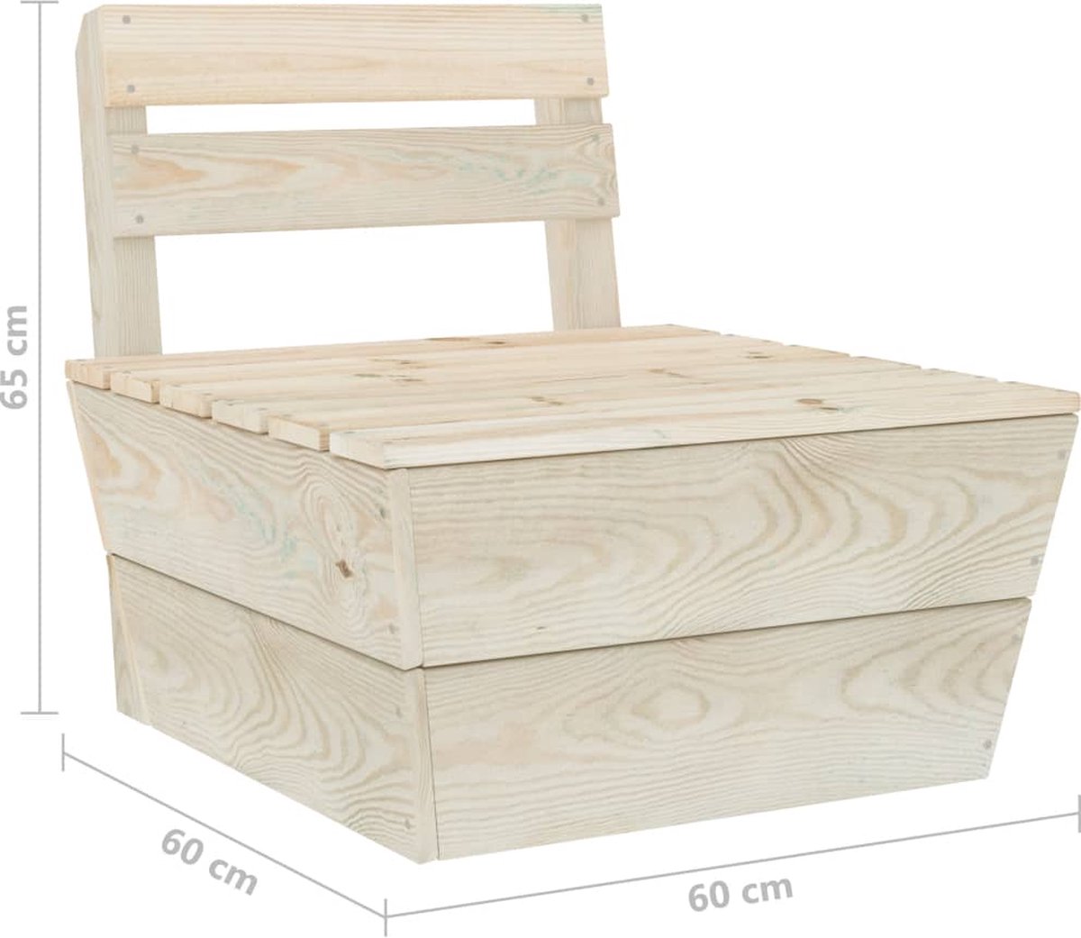 Vidaxl Tuinbank 4-zits Pallet Geïmpregneerd Vurenhout - Bruin