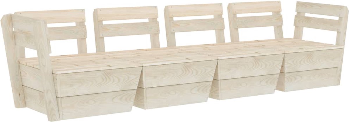 Vidaxl Tuinbank 4-zits Pallet Geïmpregneerd Vurenhout - Bruin