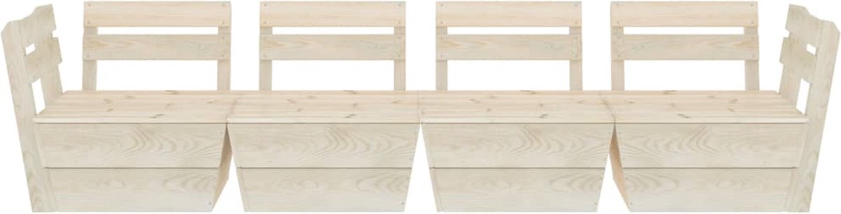 Vidaxl Tuinbank 4-zits Pallet Geïmpregneerd Vurenhout - Bruin