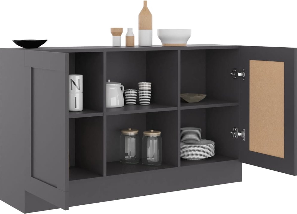 Vidaxl Dressoir 120x30,5x70 Cm Spaanplaat - Grijs