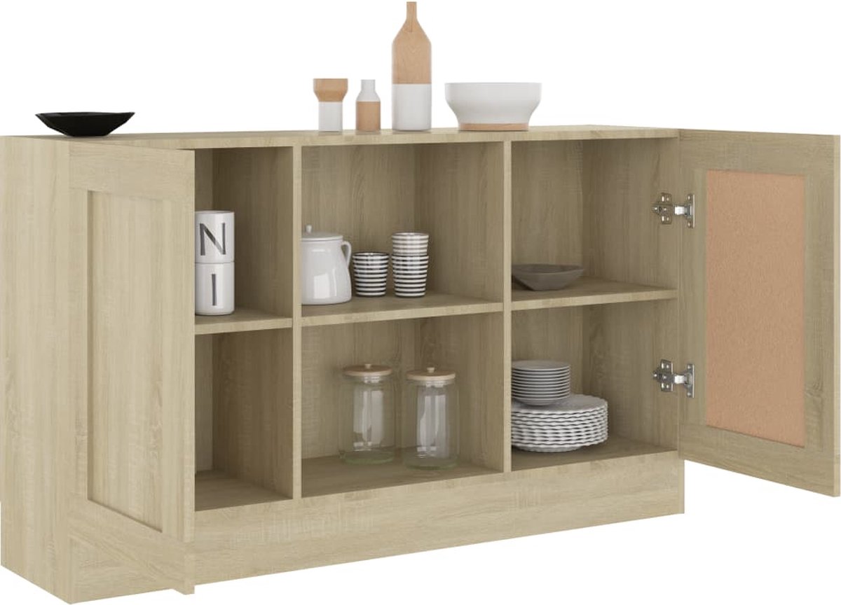 Vidaxl Dressoir 120x30,5x70 Cm Spaanplaat Sonoma Eikenkleurig - Bruin