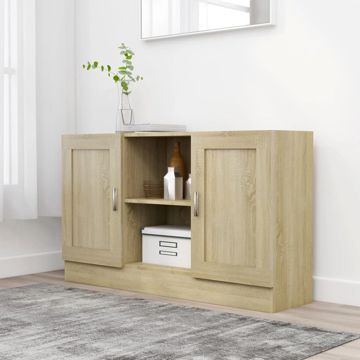 Vidaxl Dressoir 120x30,5x70 Cm Spaanplaat Sonoma Eikenkleurig - Bruin