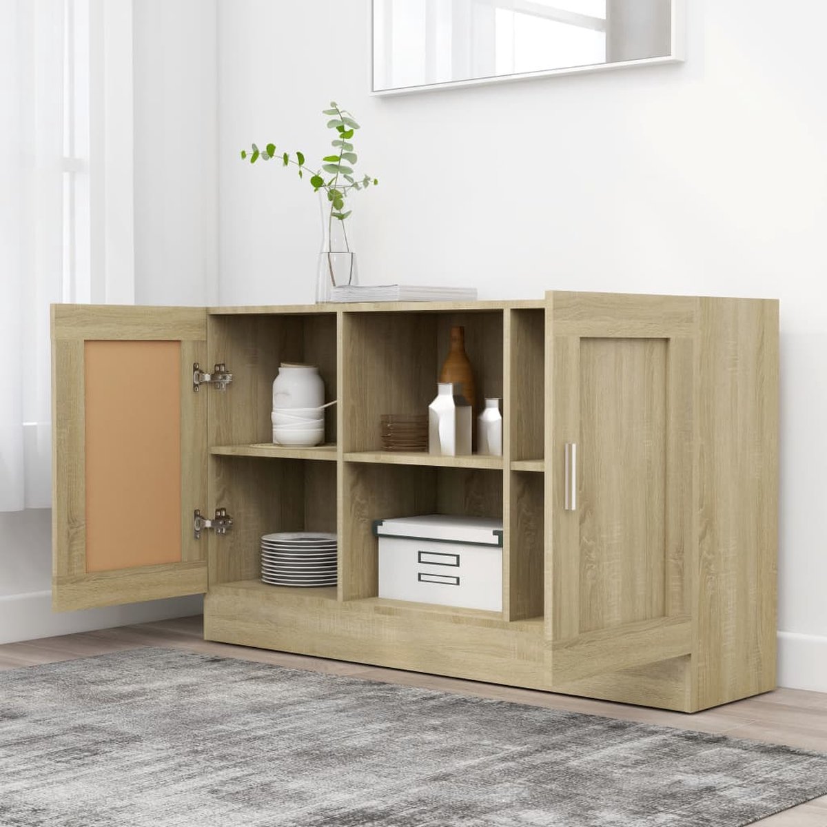 Vidaxl Dressoir 120x30,5x70 Cm Spaanplaat Sonoma Eikenkleurig - Bruin