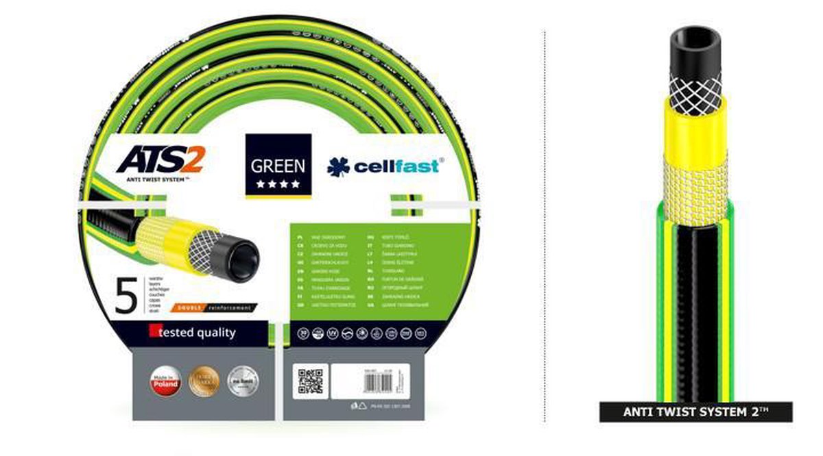 Cellfast Tuinslang Ats2 3/4"" 50 M - Groen
