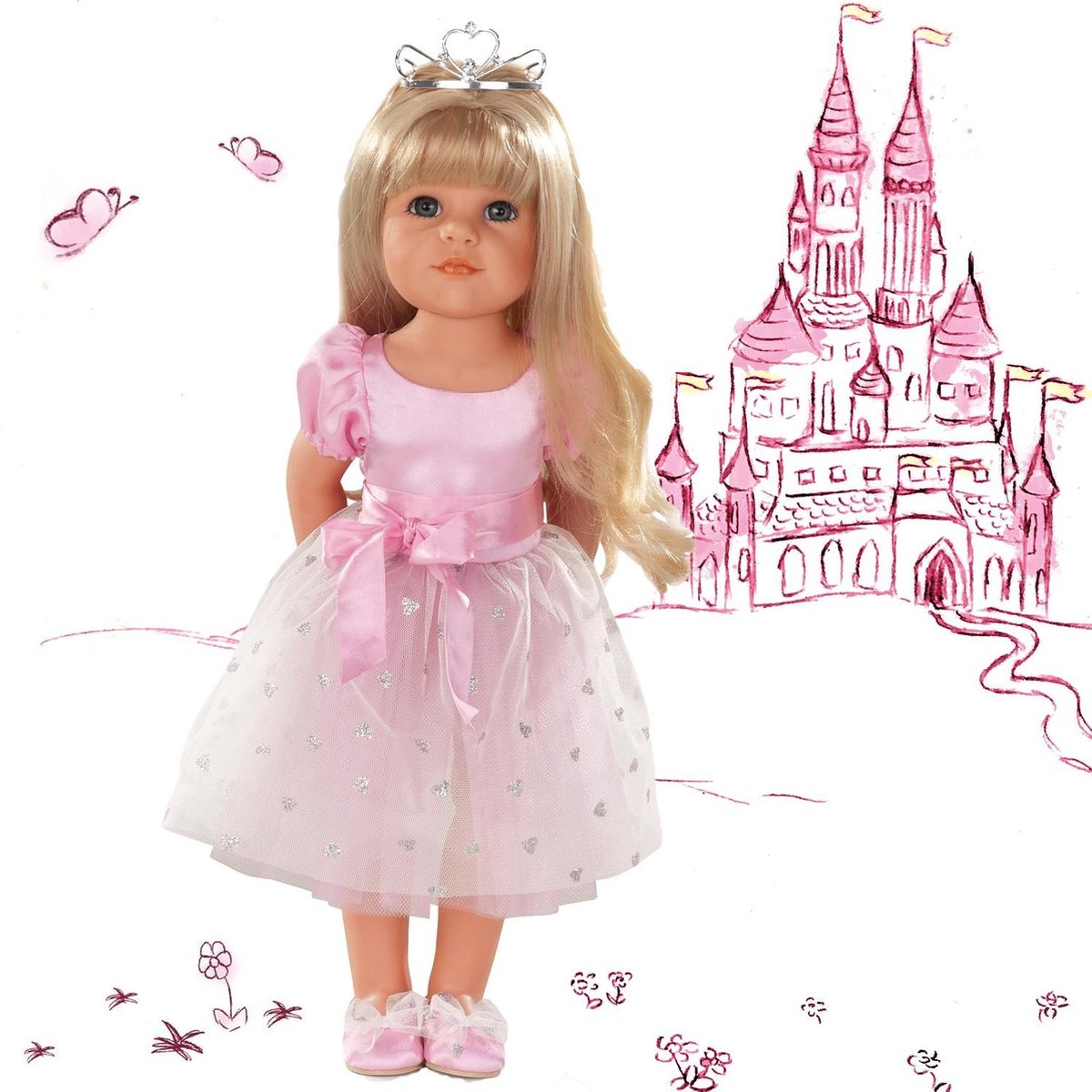 Götz """"Hannah Princess"""", Blond Haar,e Ogen, 50 Cm (Inhoud: 11-delig) - Blauw