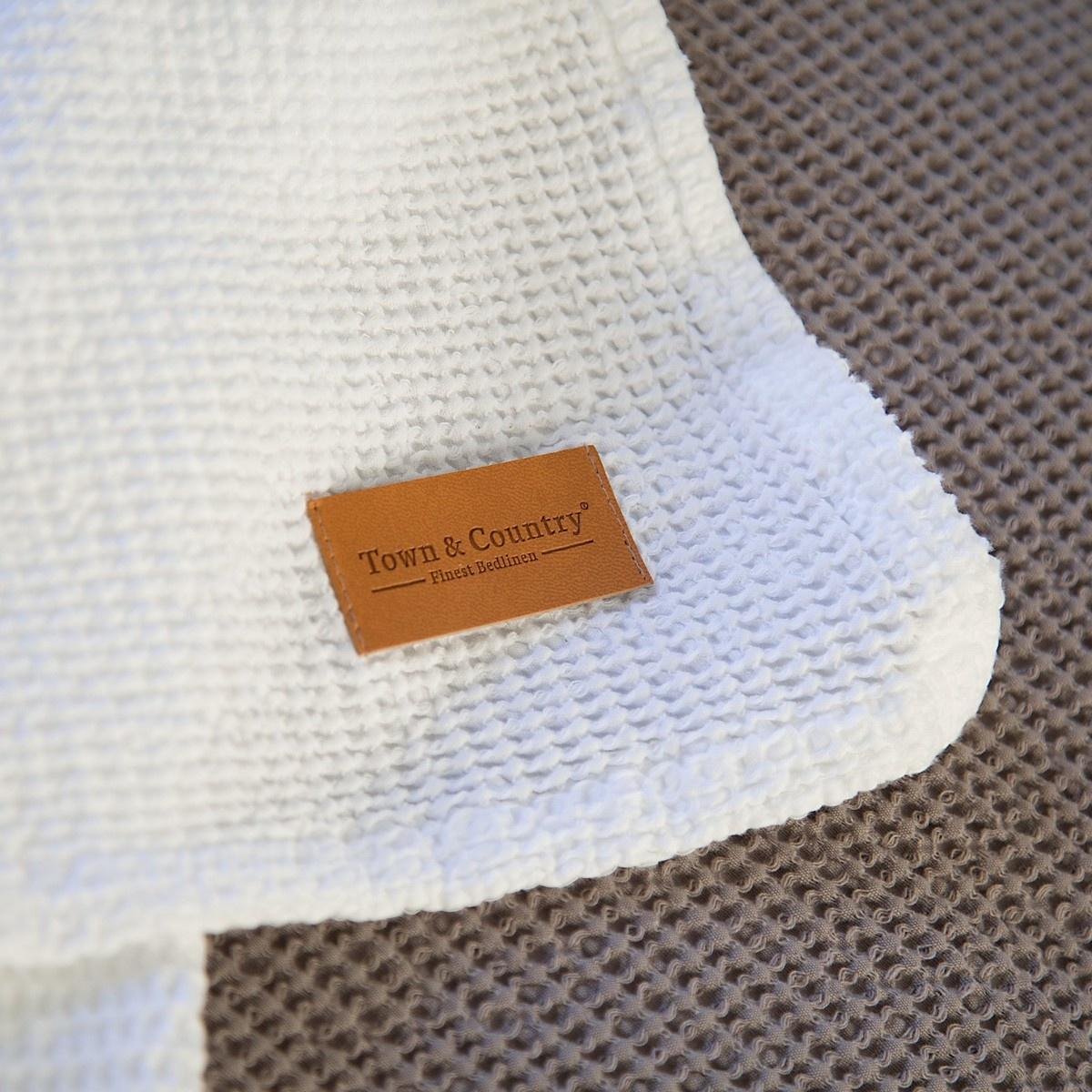 Town & Country Bedsprei Dexter Dobby Sparkle White 1 Persoons Bedsprei 180 X 260 Cm