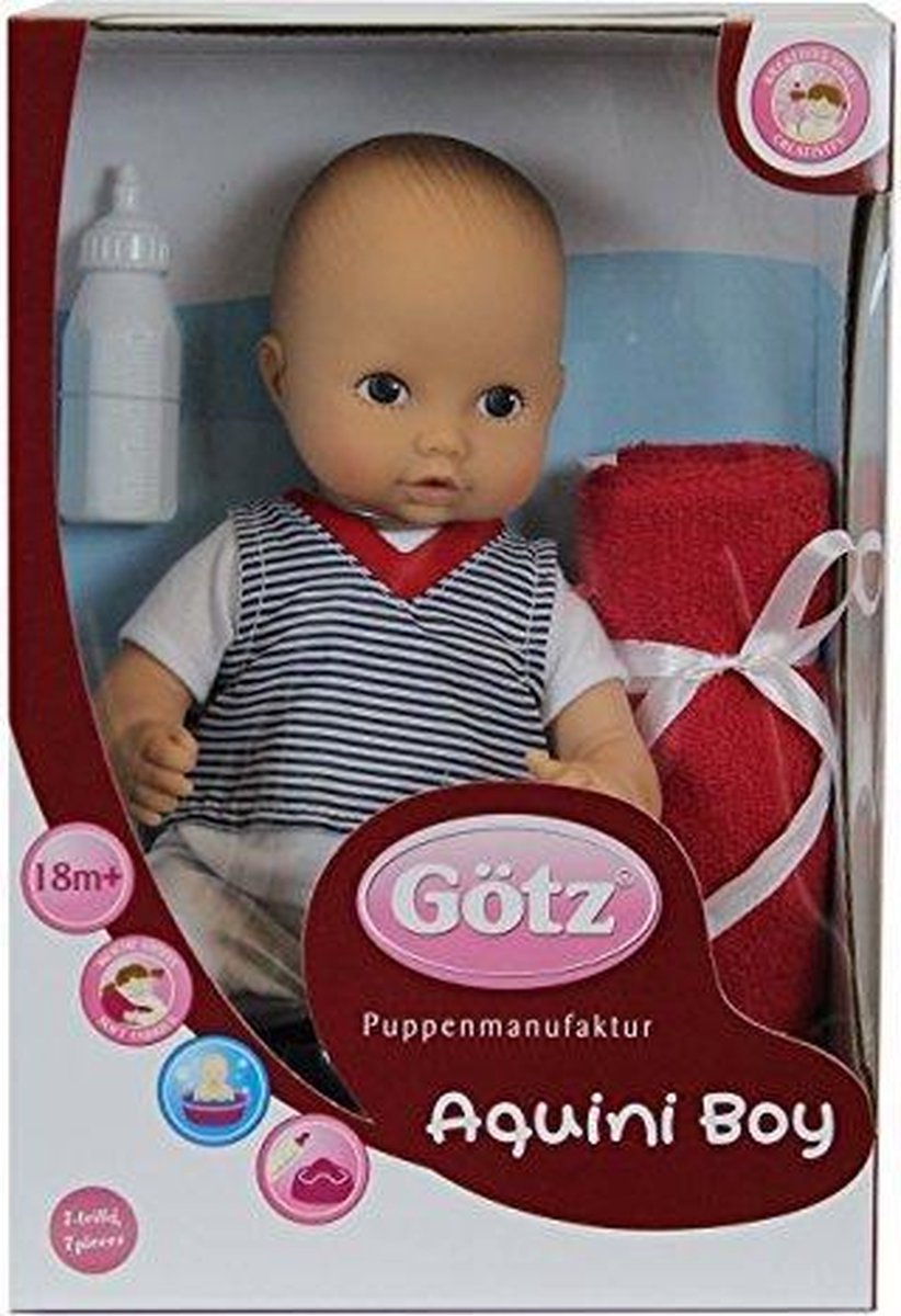 Götz Aquini, """"Navy"""", Zonder Haar, Geschilderde Ogen, 33 Cm (Inhoud: 8-delig)