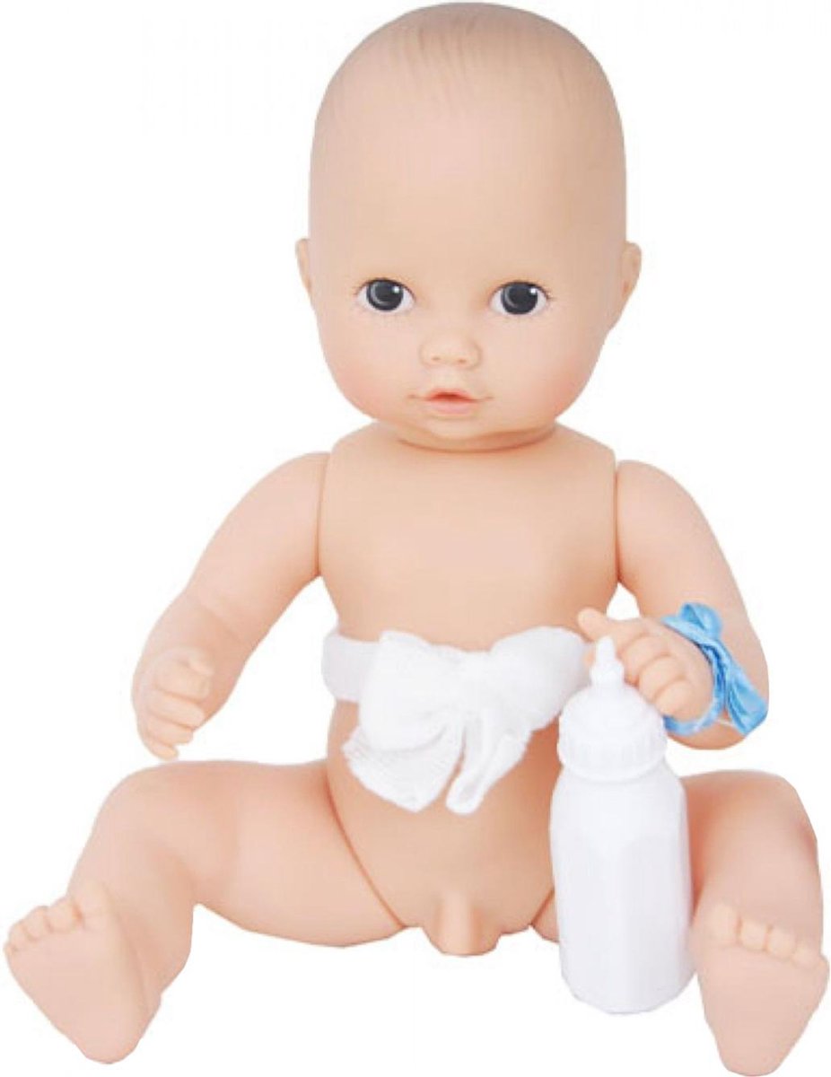 Götz Newborn Aquini, Jongen, Zonder Haar, Geschilderde Ogen, 33 Cm