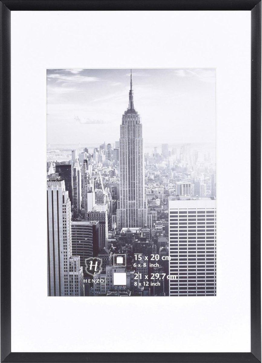 Henzo Fotolijst - Manhattan - Fotomaat 21x30 Cm - - Zwart