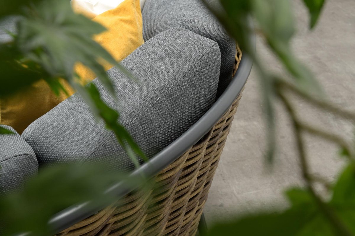 Garden Impressions San Vito Lounge Dining Set 4-delig - Donker - Grijs