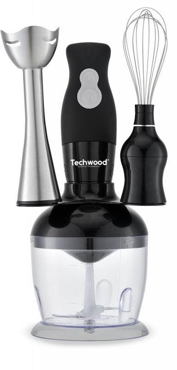 TECHWOOD Staafmixerset 3-in-1 - Zwart