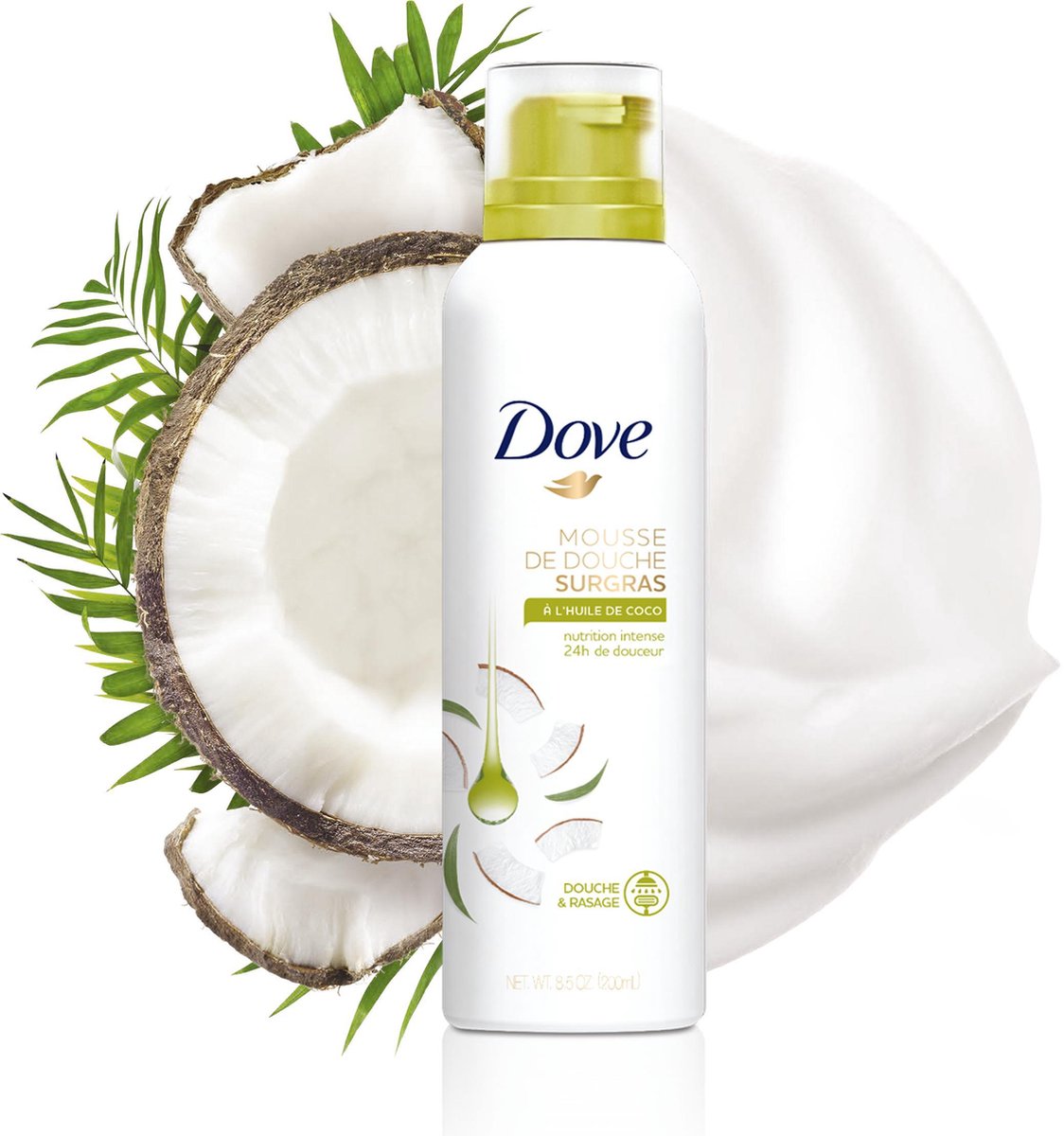 Dove Shower Foam Coconut Oil 200ml