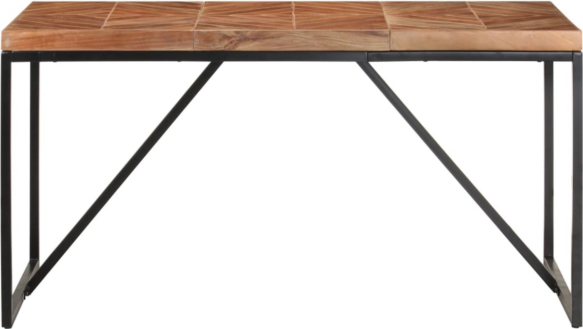 Vidaxl Eettafel 140x70x76 Cm Massief Acaciahout En Mangohout - Bruin