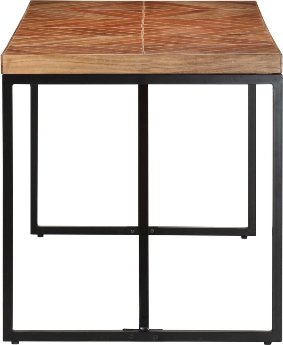 Vidaxl Eettafel 140x70x76 Cm Massief Acaciahout En Mangohout - Bruin