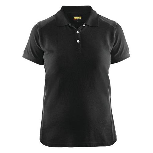 Blaklader Poloshirt Dames korte mouw knoopsluiting 3390 - zwart/donkergrijs