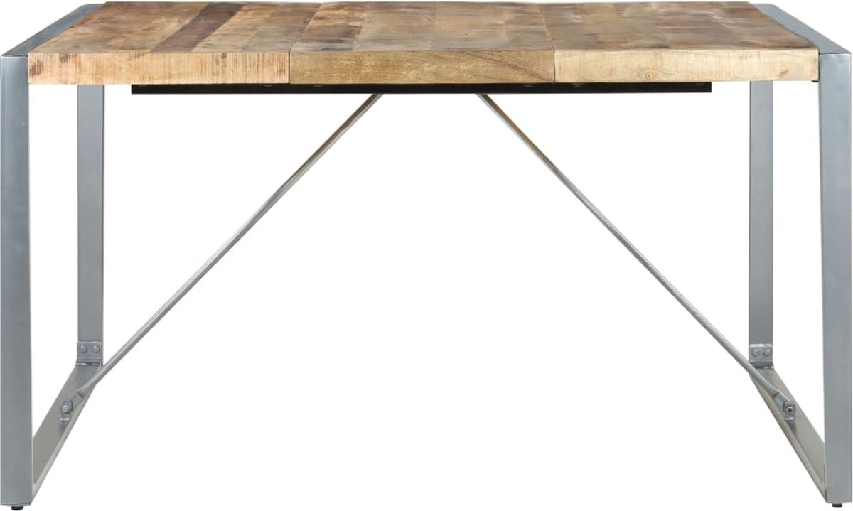 Vidaxl Eettafel 140x140x75 Cm Ruw Mangohout - Bruin