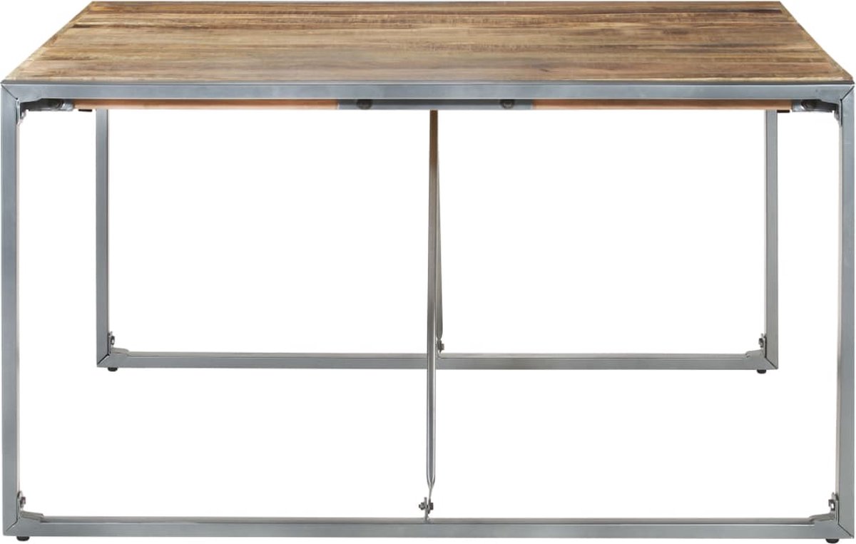 Vidaxl Eettafel 140x140x75 Cm Ruw Mangohout - Bruin