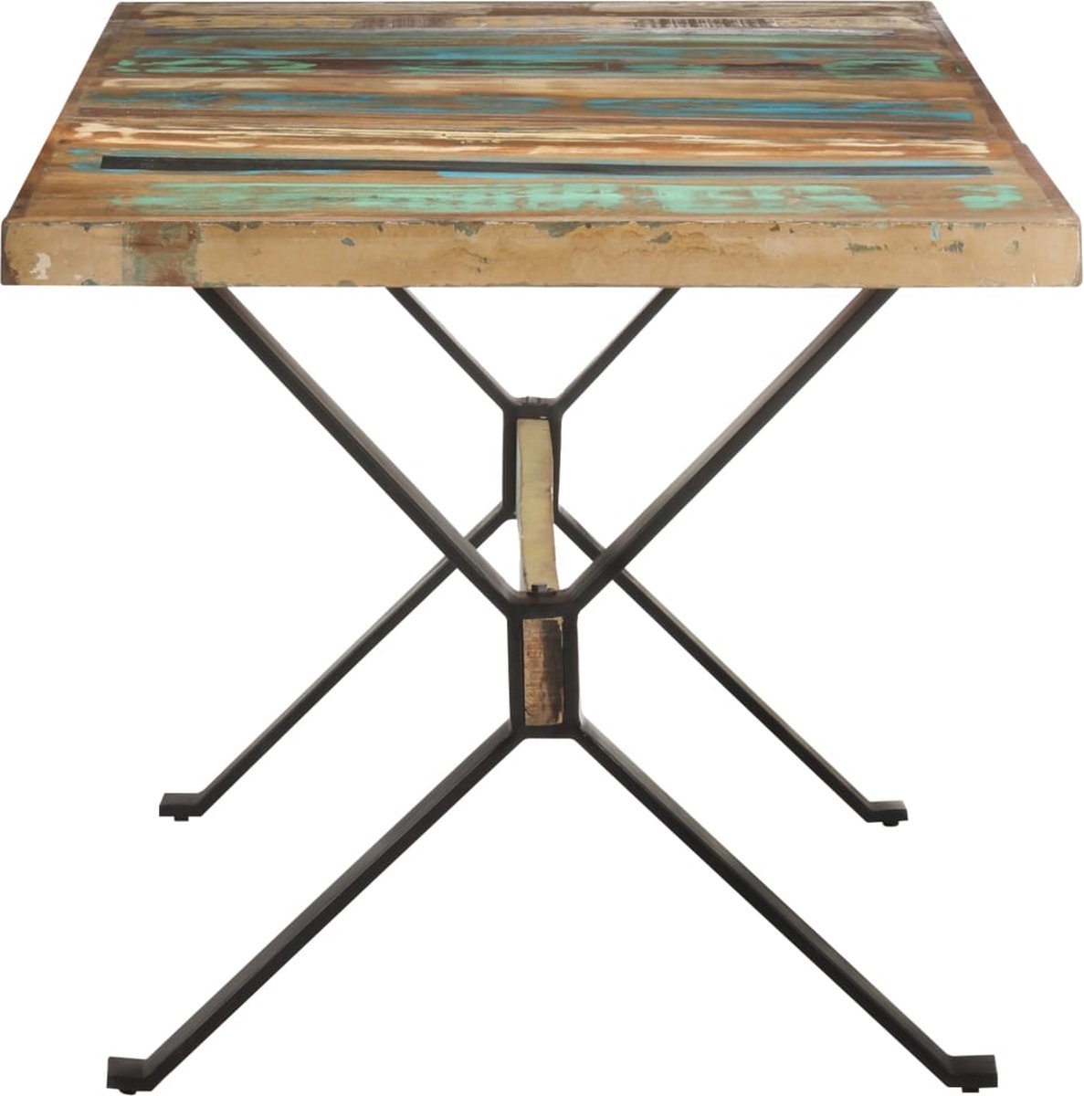 Vidaxl Eettafel 160x80x76 Cm Massief Gerecycled Hout - Bruin