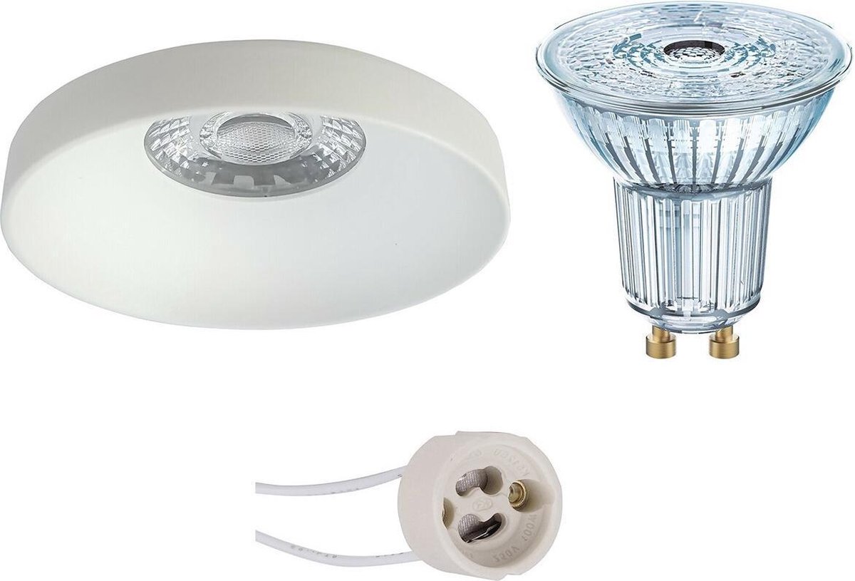 Osram - Led Spot Set - Parathom Par16 930 36d - Pragmi Vrito Pro - Gu10 Fitting - Dimbaar - Inbouw Rond - Mat - 3.7w - Wit