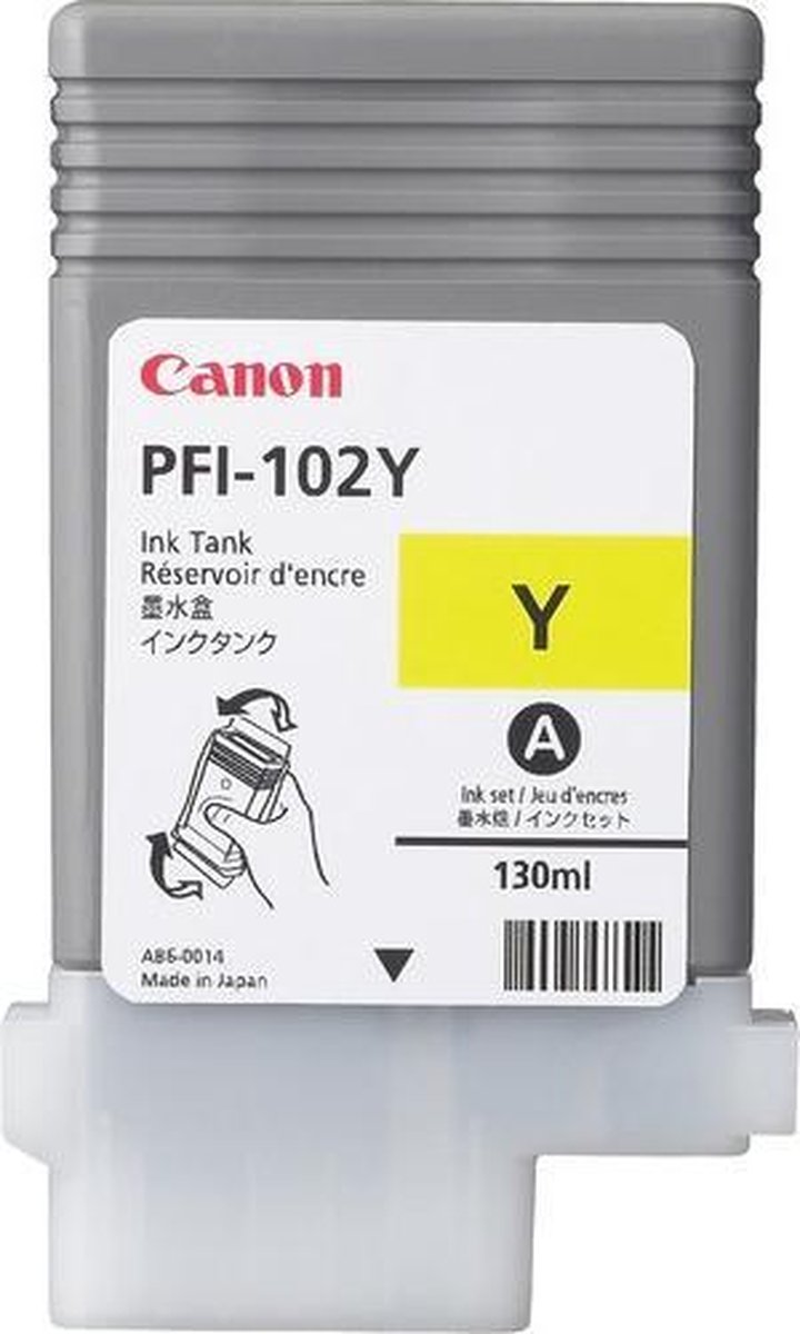 Canon PFI-102Y - Inktcartridge - Geel