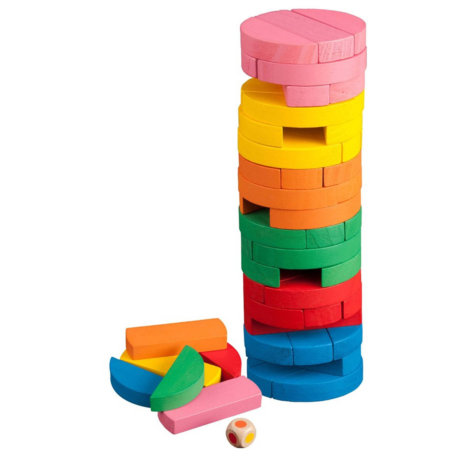 Philos Vallende Toren Rond (Jenga) Kleur