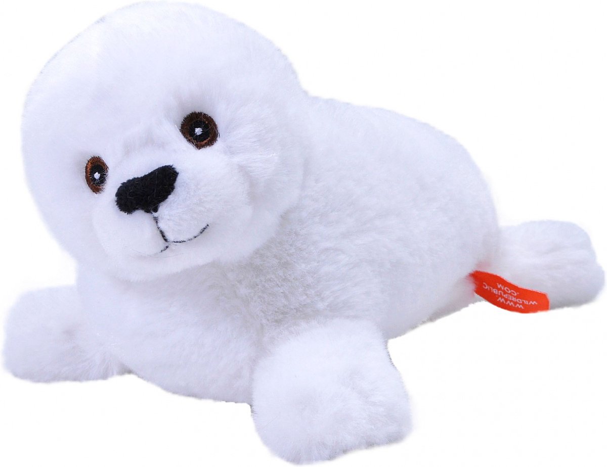 Wild Republic Knuffelzeehond Ekokins 20 Cm Pluche - Blanco