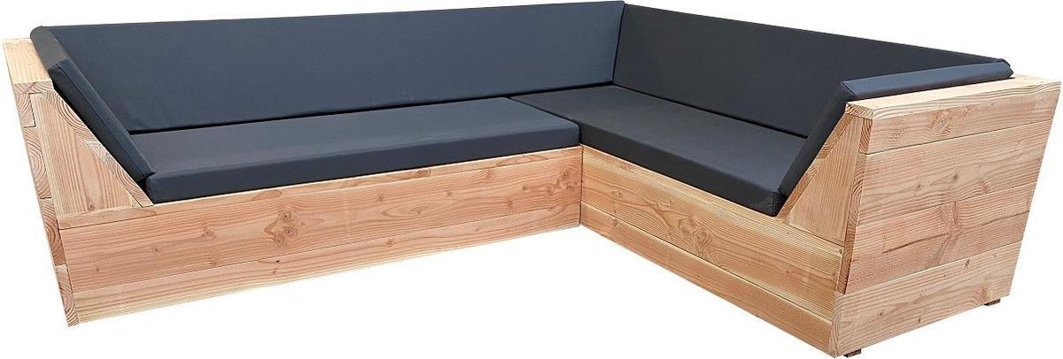 Wood4you - Loungeset 6 Douglashout 200x250 Cm - Incl Strakke Kussens Gl-vorm - Bruin