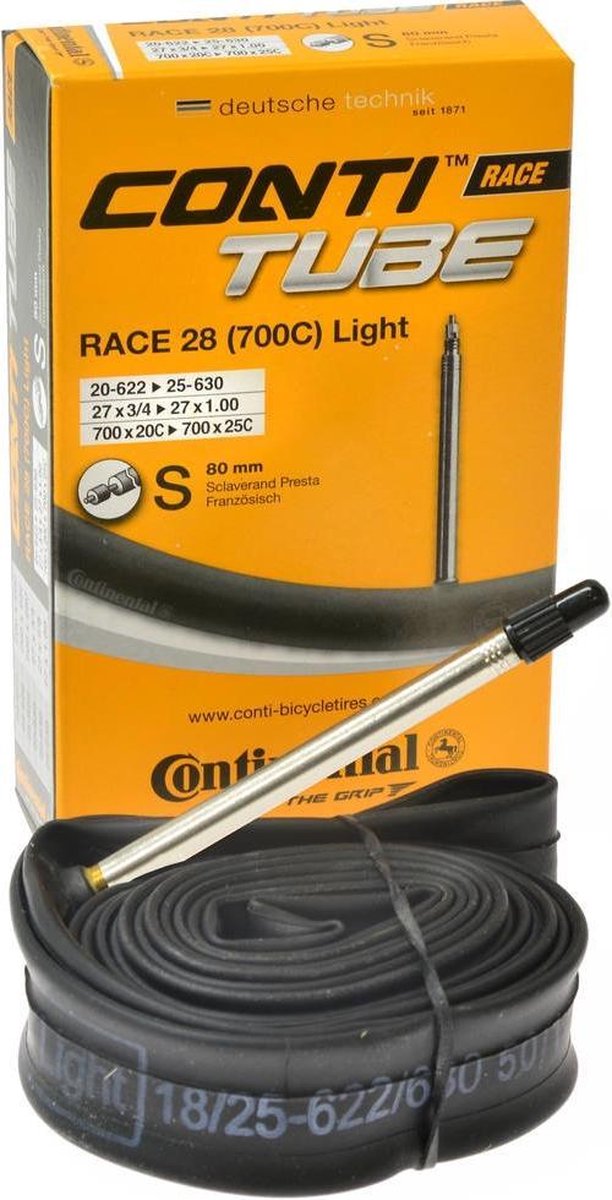 Continental Binnenband Race Light 28 Inch (18/25-622/630) Fv 60 Mm - Zwart