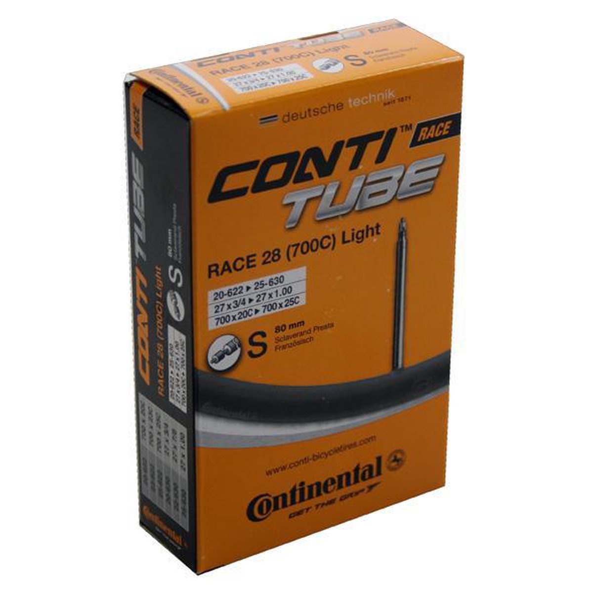 Continental Binnenband Race Light 28 Inch (18/25-622/630) Fv 80 Mm - Zwart