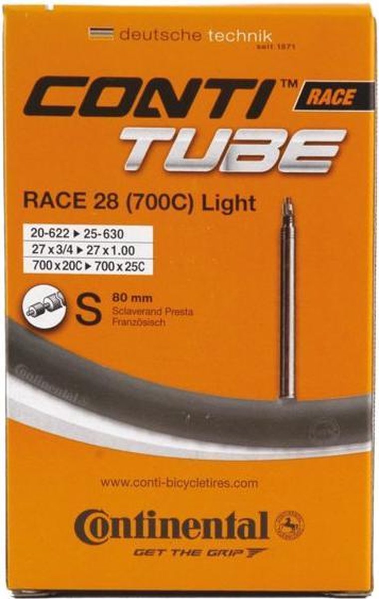 Continental Binnenband Race Light 28 Inch (18/25-622/630) Fv 80 Mm - Zwart