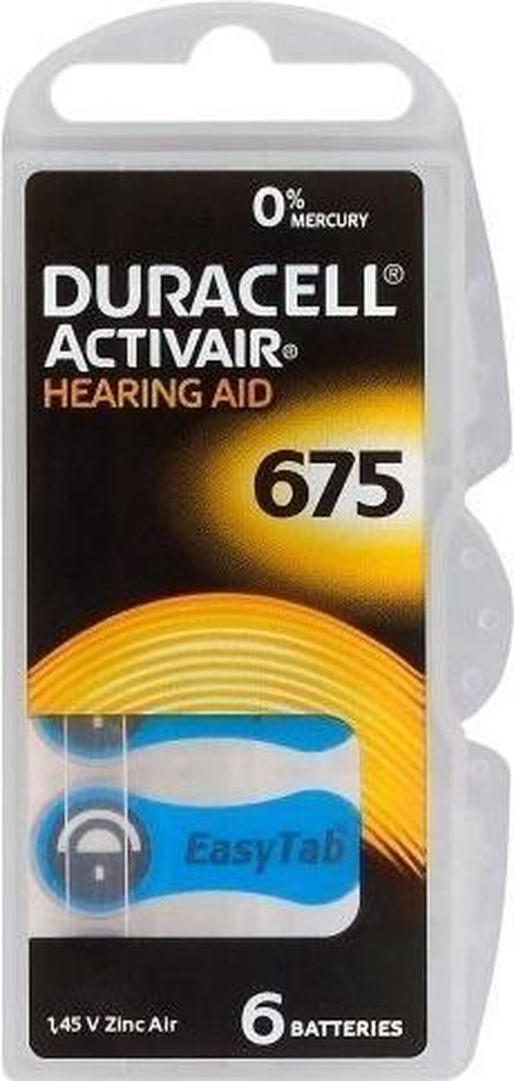 Stelcomfort Duracell Da675 Hoorapparaat Batterij - - Blauw