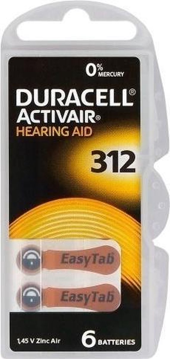 Stelcomfort Duracell Da312 Hoorapparaat Batterij - - Marrón